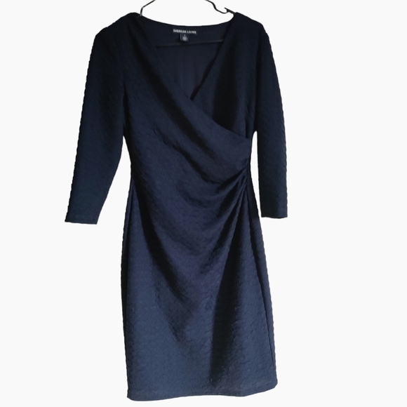 𝅺AMERICAN Living Navy blue midi dress size 4 - Picture 1 of 7